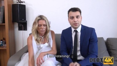 Naughty Bride Seduced by Loan Shark Just Steps from Her Husband