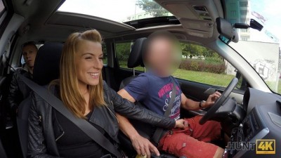 HUNT4K. Hunter Pickups Hottie Busty Girl and her BF by the Shopping Center
