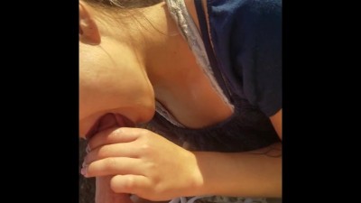 Sensual Blowjob in Public with Double Rainbow in Background!