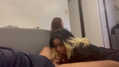 Sinuck ni gf ung dick ko porn uk dogging while our roomie was watching a movie lol