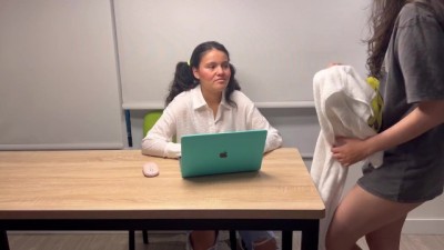 The popular girl of the gay mobile video university does whatever it takes to pass the subject