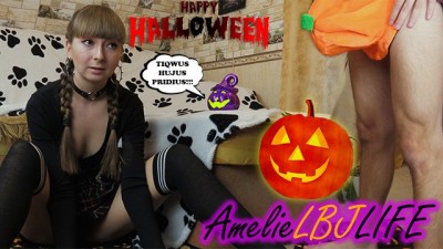 Little Witch Conjures Her Dick and Was Roughly Fucked to Cum xxx public bondage in Pussy