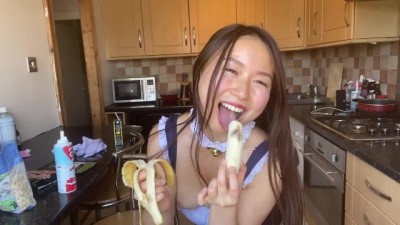 Good morning have your cute asian free porn cam girlfriend for breakfast in kitchen POV