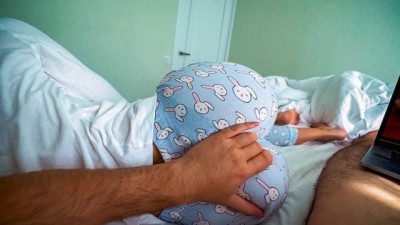 step sister wakes up and good anime porn helps step brother cum while he watches porn
