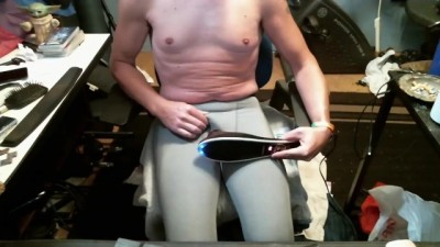 Legging-Clad Pussy Leaks From Intense Massager Torture!