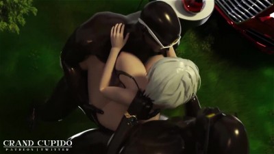 Intense Night Park Double Penetration with 2B