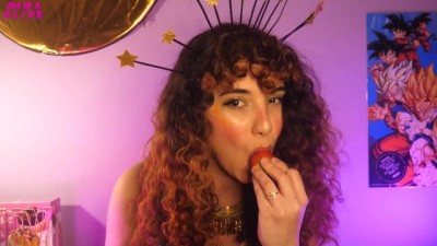 Ultimate Tongue Fetish with Strawberries & Cream